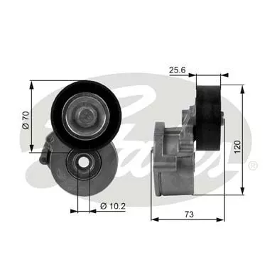 GATES T38237 Ролик ремня генератора