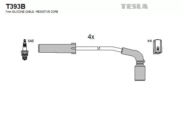 TESLA T393B Провода зажигания