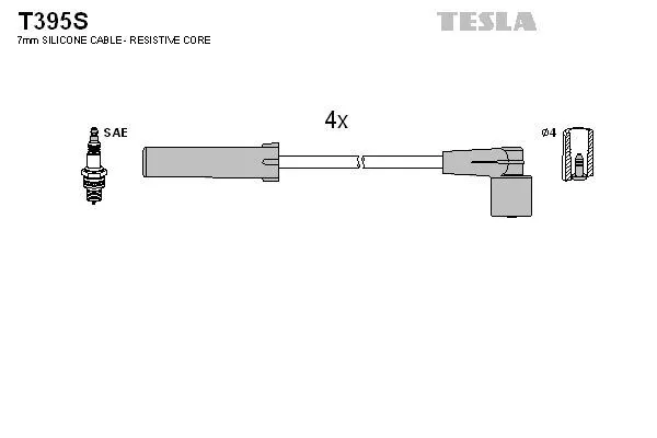 TESLA T395S Провода зажигания