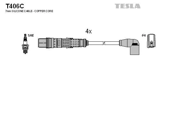 TESLA T406C Провода зажигания