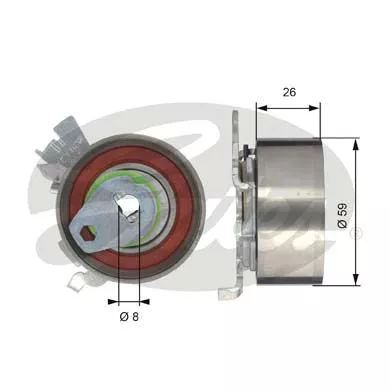 GATES T43040 Ролик натяжителя ремня ГРМ