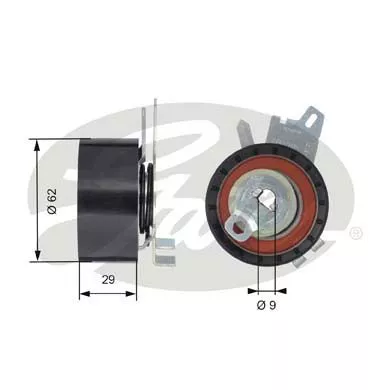 GATES T43145 Ролик натягувача ременя ГРМ