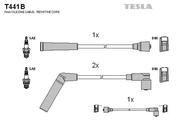 TESLA T441B Дроти запалювання