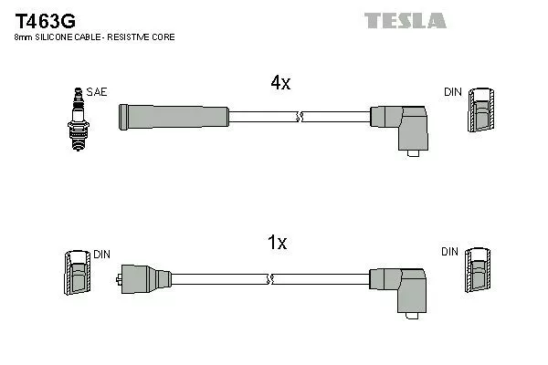 TESLA T463G Провода зажигания