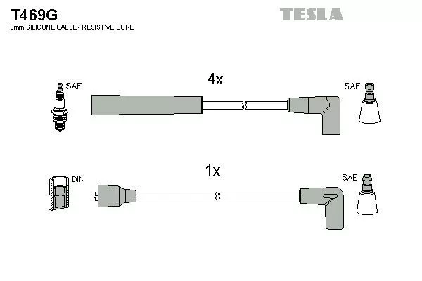 TESLA T469G Провода зажигания