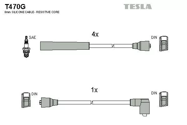 TESLA T470G Провода зажигания
