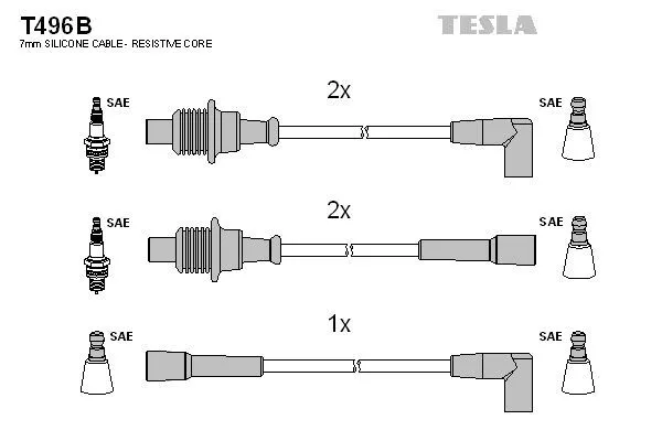 TESLA T496B Провода зажигания