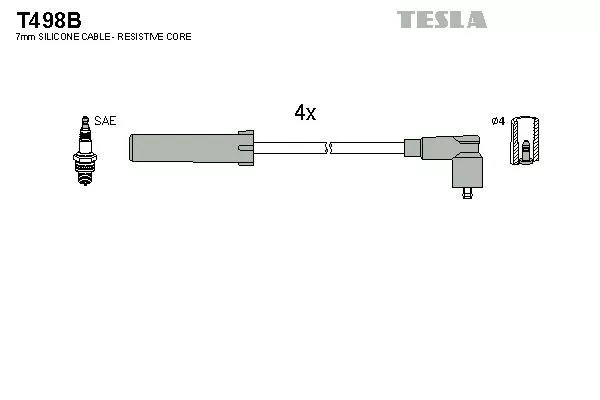TESLA T498B Провода зажигания