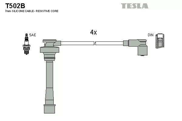 TESLA T502B Провода зажигания