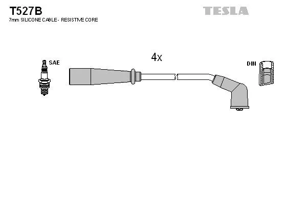 TESLA T527B Провода зажигания