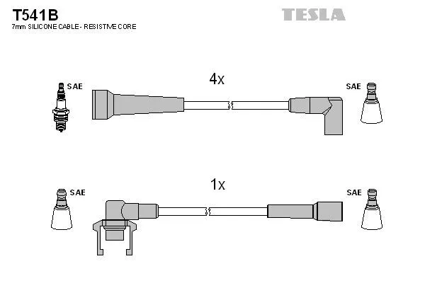 TESLA T541B Высоковольтные провода