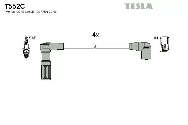 TESLA T552C Провода зажигания