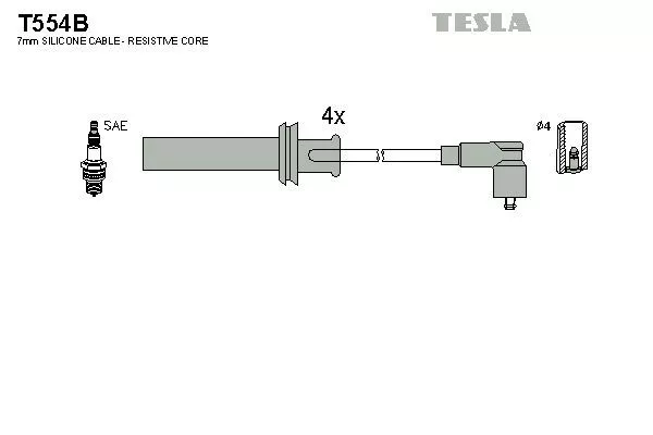 TESLA T554B Високовольтні дроти