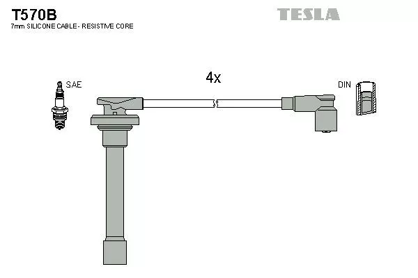 TESLA T570B Провода зажигания