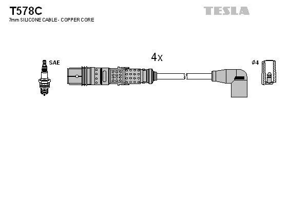 TESLA T578C Дроти запалювання