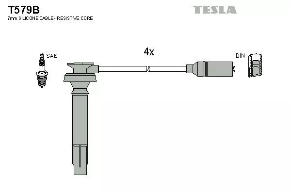 TESLA T579B Високовольтні дроти