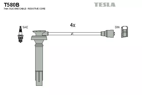 TESLA T580B Провода зажигания