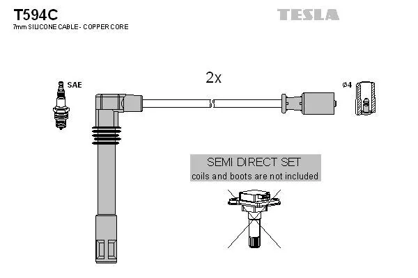 TESLA T594C Провода зажигания