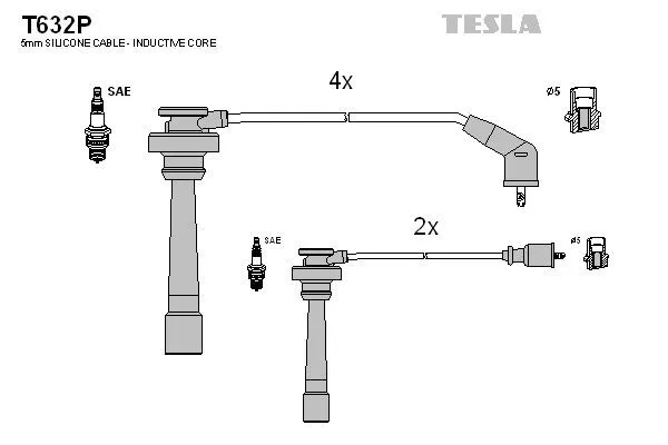 TESLA T632P Дроти запалювання