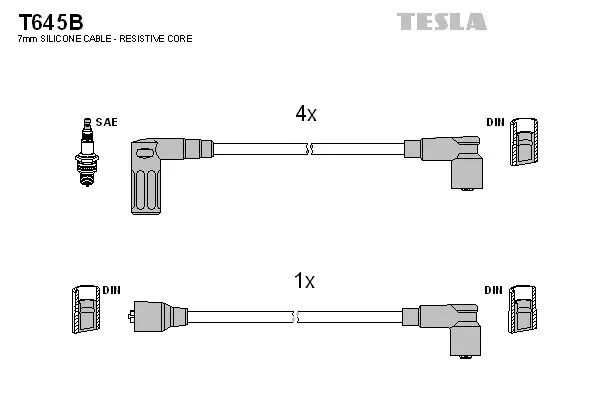 TESLA T645B Провода зажигания