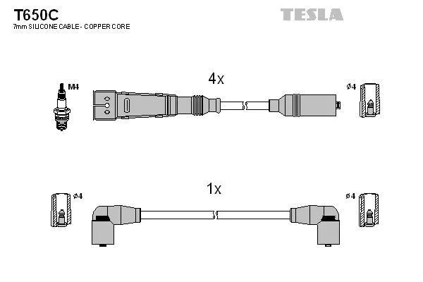 TESLA T650C Дроти запалювання