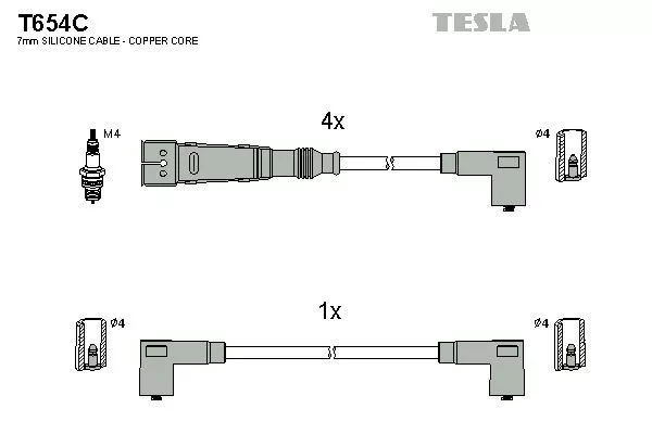 TESLA T654C Провода зажигания