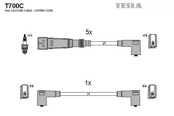TESLA T700C Провода зажигания