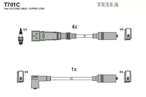 TESLA T701C Провода зажигания