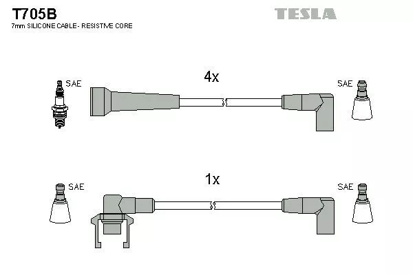 TESLA T705B Провода зажигания