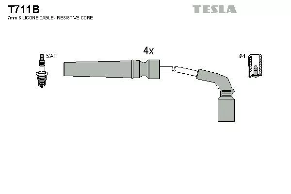 TESLA T711B Дроти запалювання