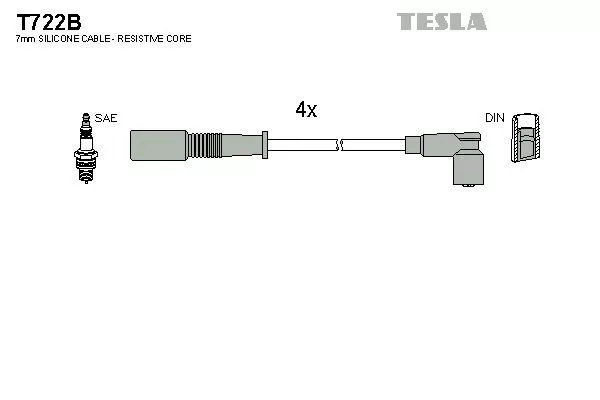 TESLA T722B Провода зажигания