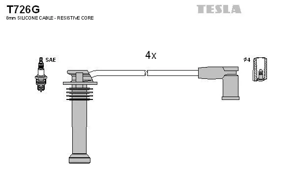 TESLA T726G Провода зажигания