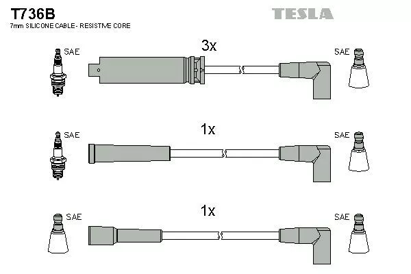 TESLA T736B Провода зажигания