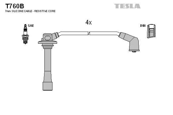 TESLA T760B Дроти запалювання