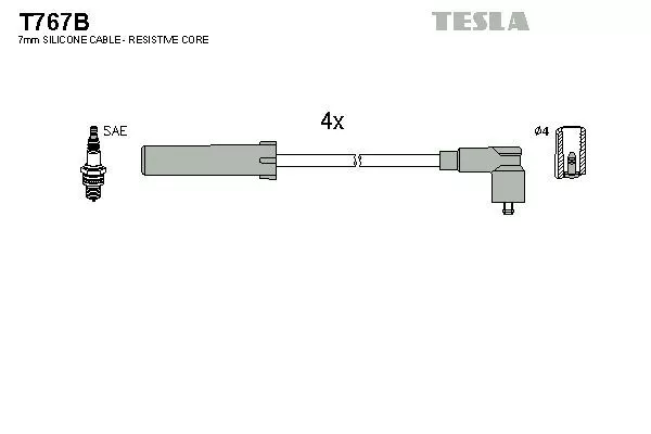 TESLA T767B Провода зажигания