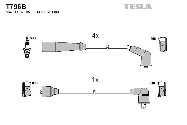 TESLA T796B Высоковольтные провода