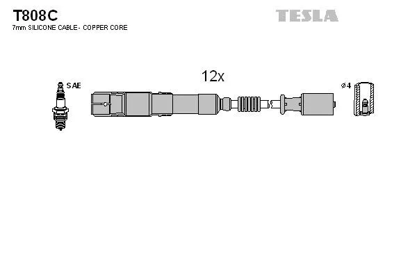 TESLA T808C Провода зажигания