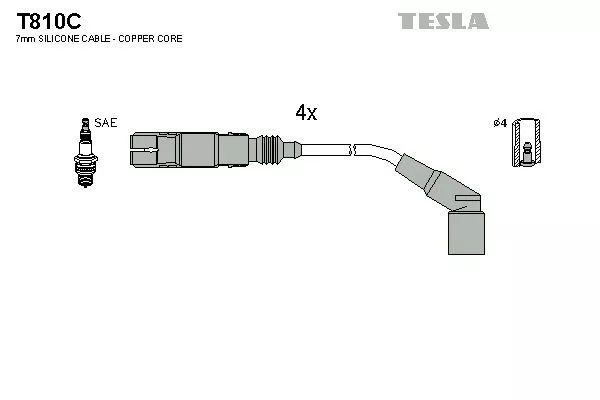 TESLA T810C Дроти запалювання