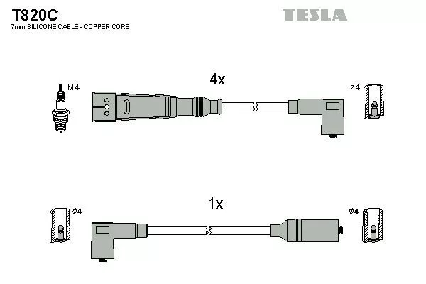 TESLA T820C Дроти запалювання