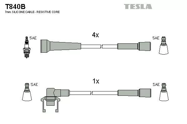TESLA T840B Провода зажигания