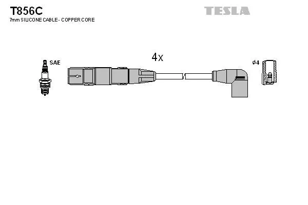 TESLA T856C Дроти запалювання