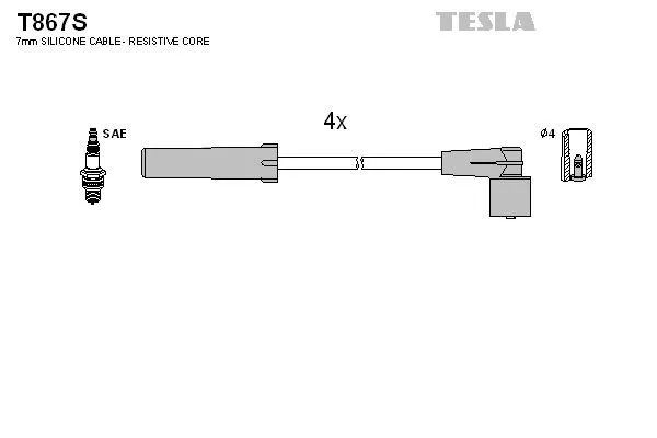 TESLA T867S Провода зажигания