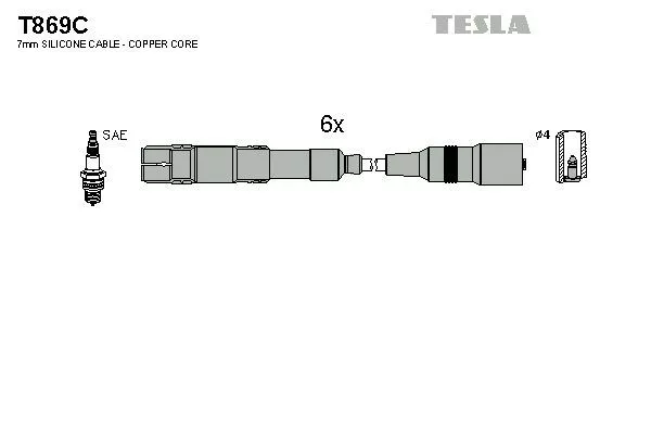 TESLA T869C Провода зажигания