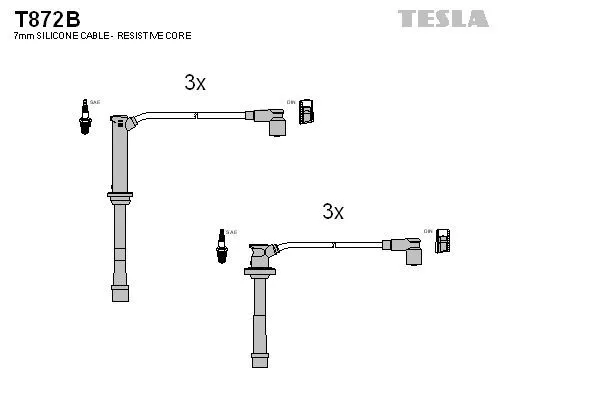 TESLA T872B Высоковольтные провода