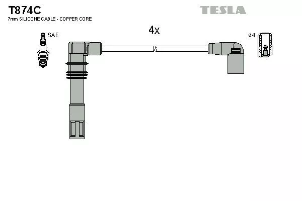 TESLA T874C Провода зажигания