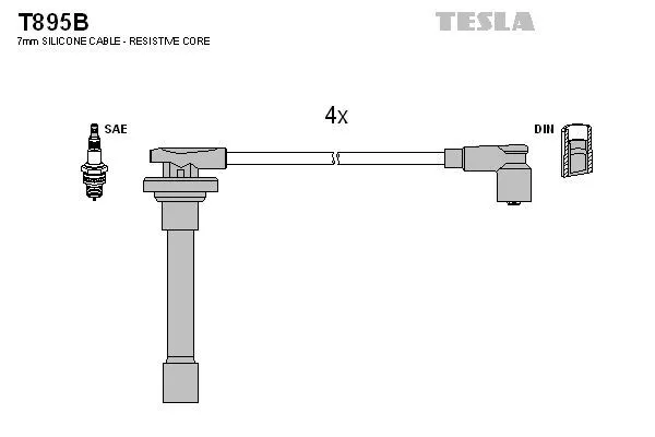 TESLA T895B Провода зажигания