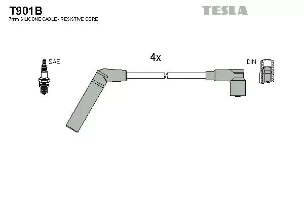 TESLA T901B Провода зажигания