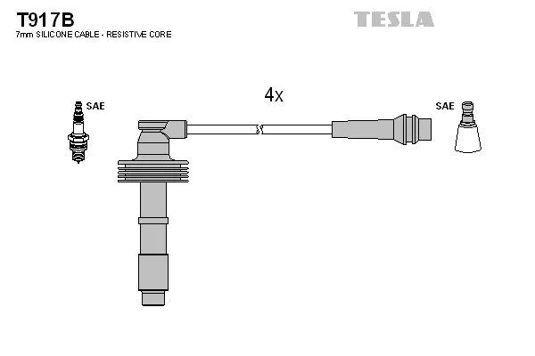 TESLA T917B Провода зажигания