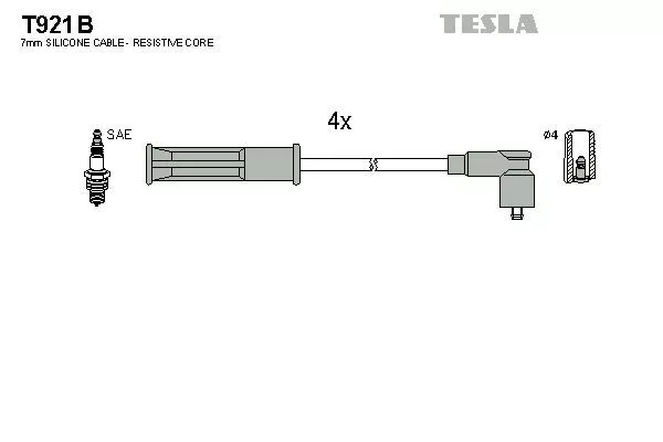 TESLA T921B Провода зажигания
