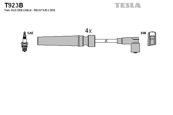 TES T923B Комплект кабелiв запалювання